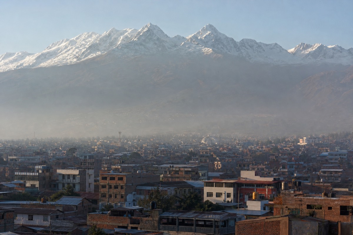 The mountain town of Huaraz, Ancash
