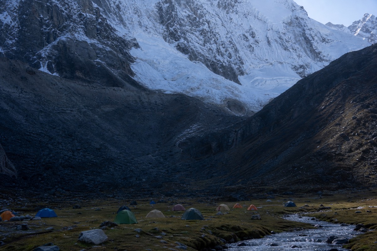 Taullipampa camp on the Santa Cruz Trek